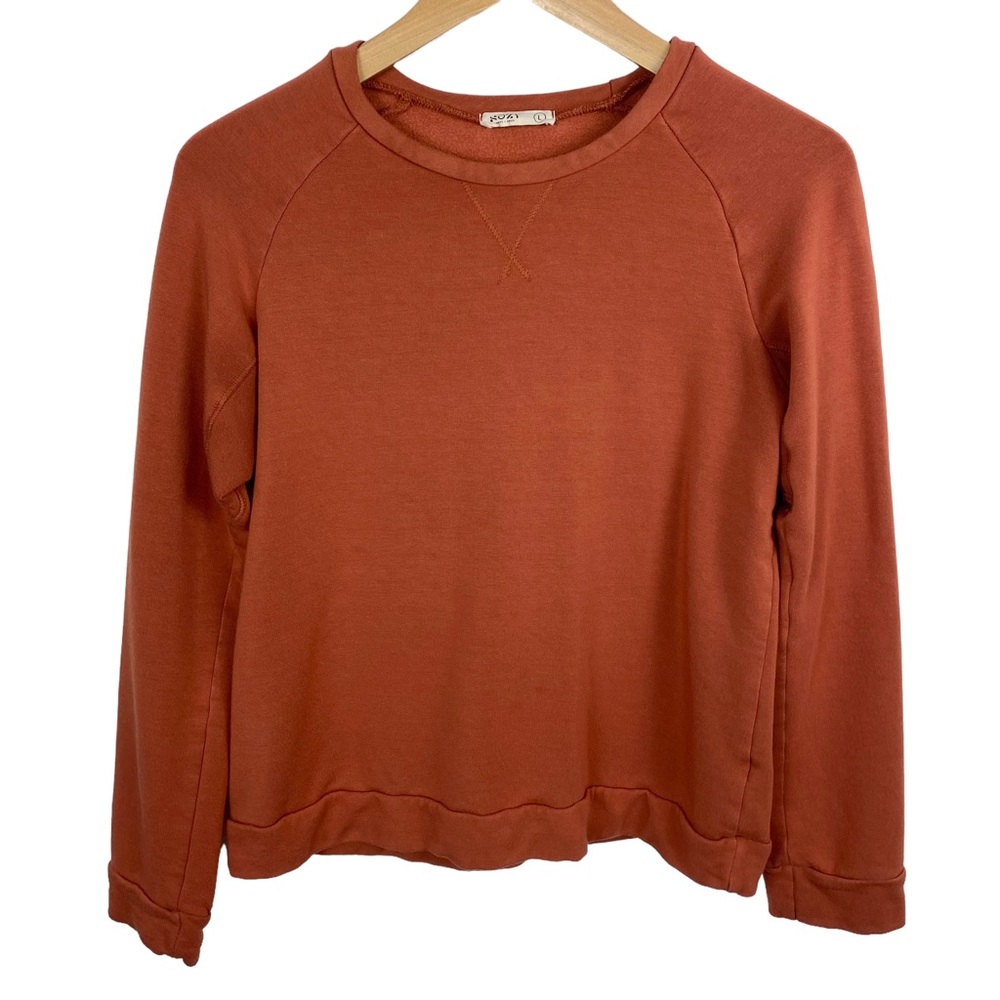 Sozy Pullover Sweatshirt Size Large Soft & Cozy Rust Loungewear Comfy